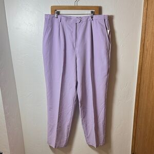 Koret lilac straight leg dress pants w expandable waist band 20